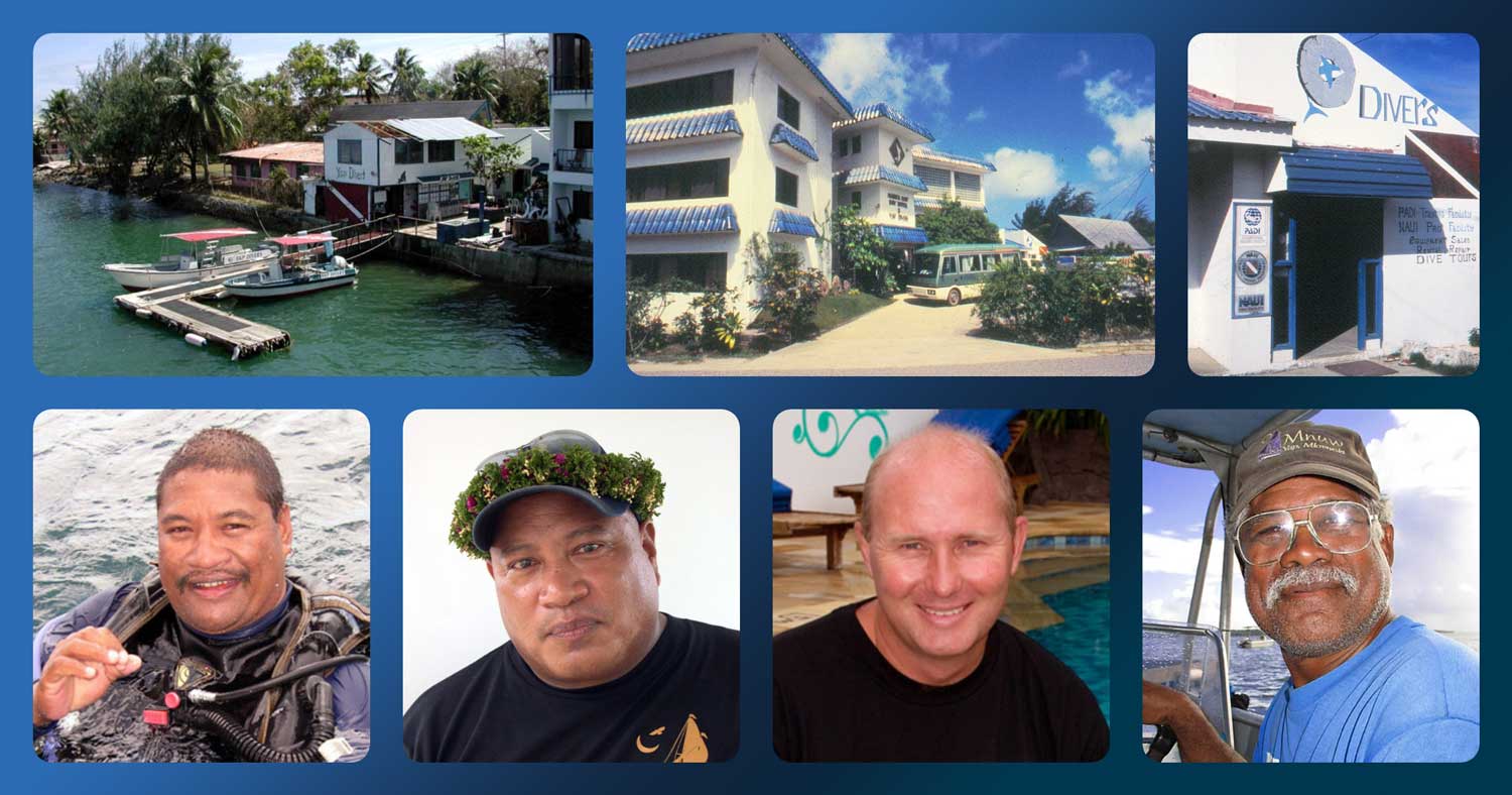 Old hotel and employees